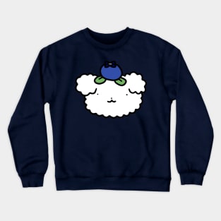 Blueberry Fluffy Dog Face Crewneck Sweatshirt